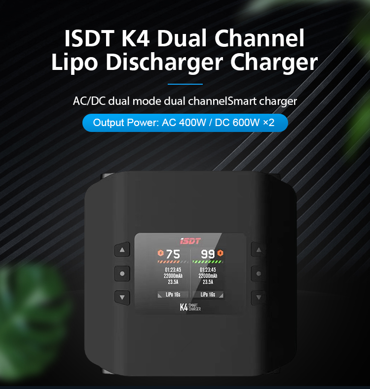 Isdt K4 Dual Lipo Charger - Cargador Inteligente de Doble Canal ISDT