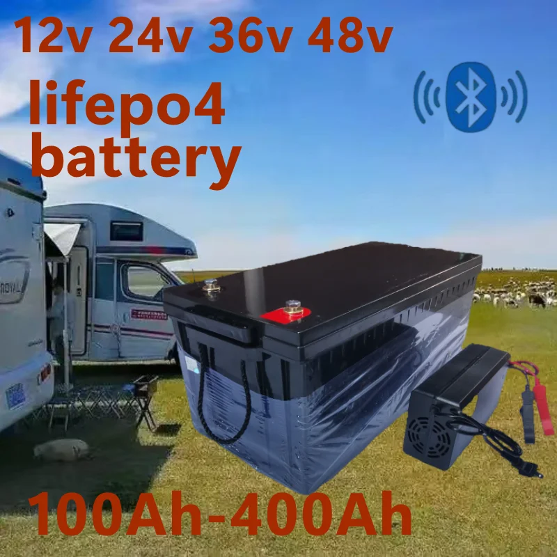 Lifepo4 12V 100Ah Bms Bluetooth - Impermeable 12V 200AH 150Ah 100AH 24V