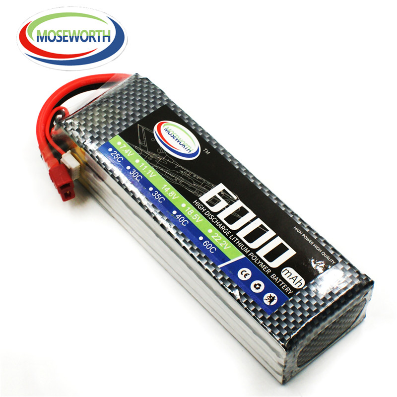4S Lipo Battery 14.8V 6000Mah - 4S 14,8 V 6000mAh RC juguete