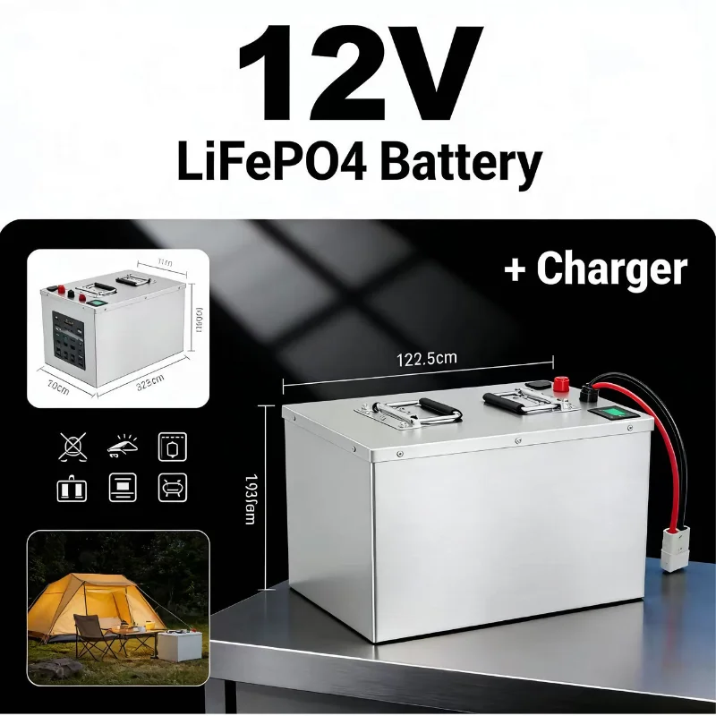 Lifepo4 12V 100Ah Bms Bluetooth - Batería LiFePO4 de 12V 24V 48V