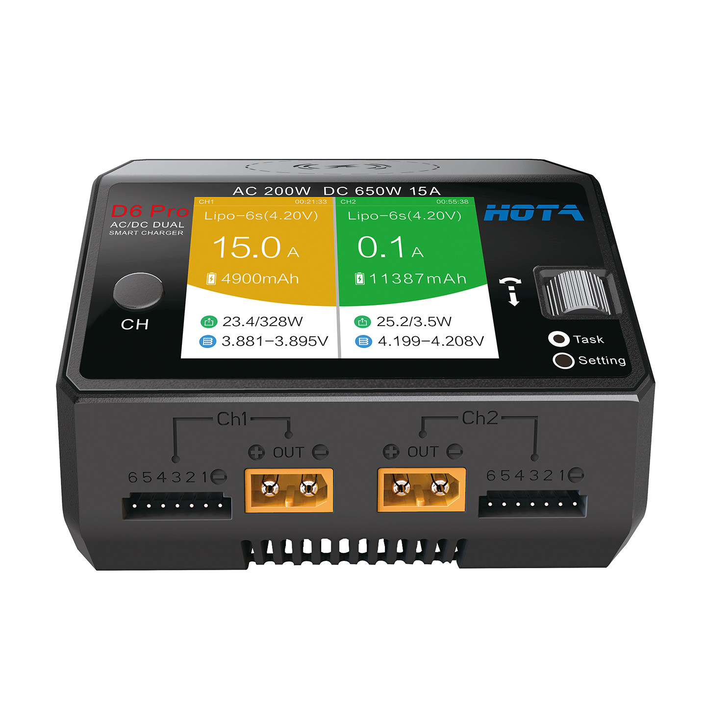 Hota D6 Pro Dual Lipo Charger - Cargador Inteligente de Doble Canal AC/DC