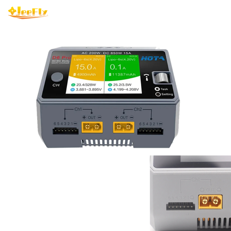 Hota D6 Pro Dual Lipo Charger - Cargador inteligente de doble canal HOTA