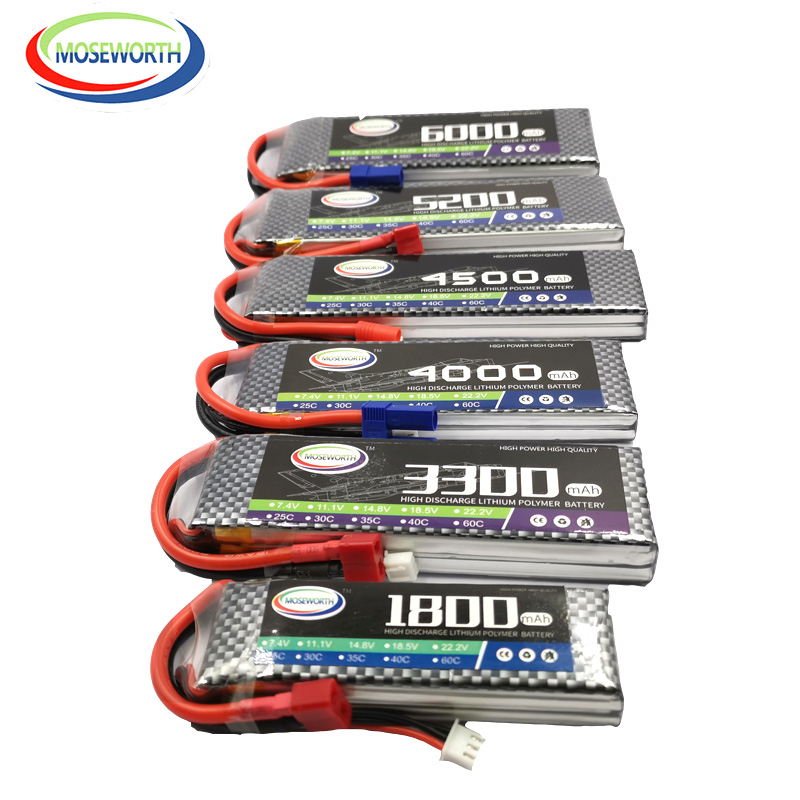 4S Lipo Battery 14.8V 6000Mah - Batería LiPo para Dron, helicóptero, avión