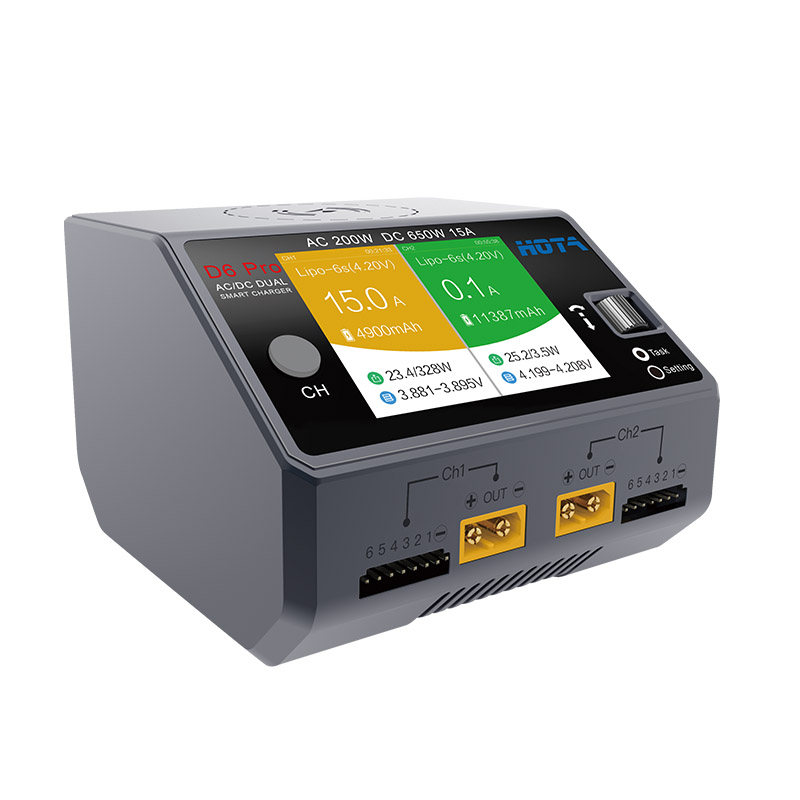 HOTA D6 Pro AC 200W / DC 650W  - Hota D6 Pro Dual Lipo Charger reseña y precio