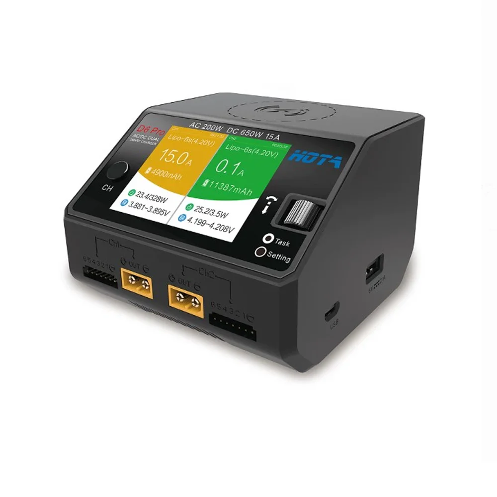 Cargador de Batería Inalámbric - Hota D6 Pro Dual Lipo Charger reseña y precio