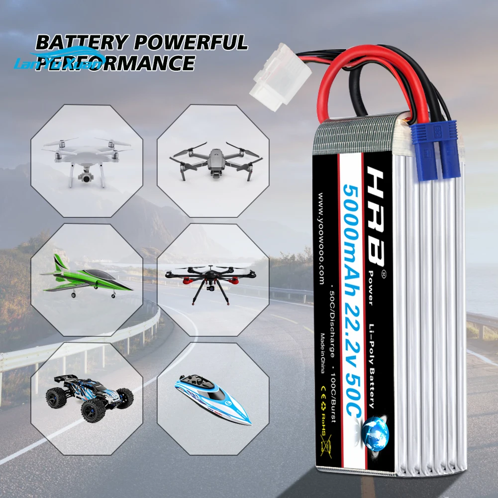 2 uds 6S batería Lipo 22,2 V 5 - 6S Lipo Battery 22.2V 5000Mah reseña y precio