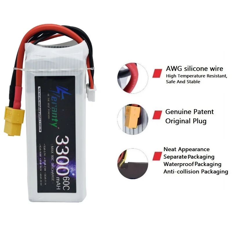 Batería LiPo RC de 14.8V 4S 15 - 4S Lipo Battery 14.8V 6000Mah reseña y precio