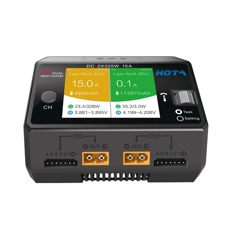 Hota-cargador inteligente D6 D - Hota D6 Pro Dual Lipo Charger reseña y precio