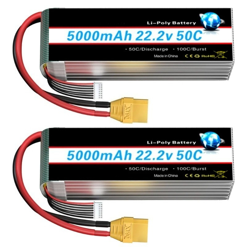 Nuevo 5000/6000mah 22,2 V bate - 6S Lipo Battery 22.2V 5000Mah reseña y precio