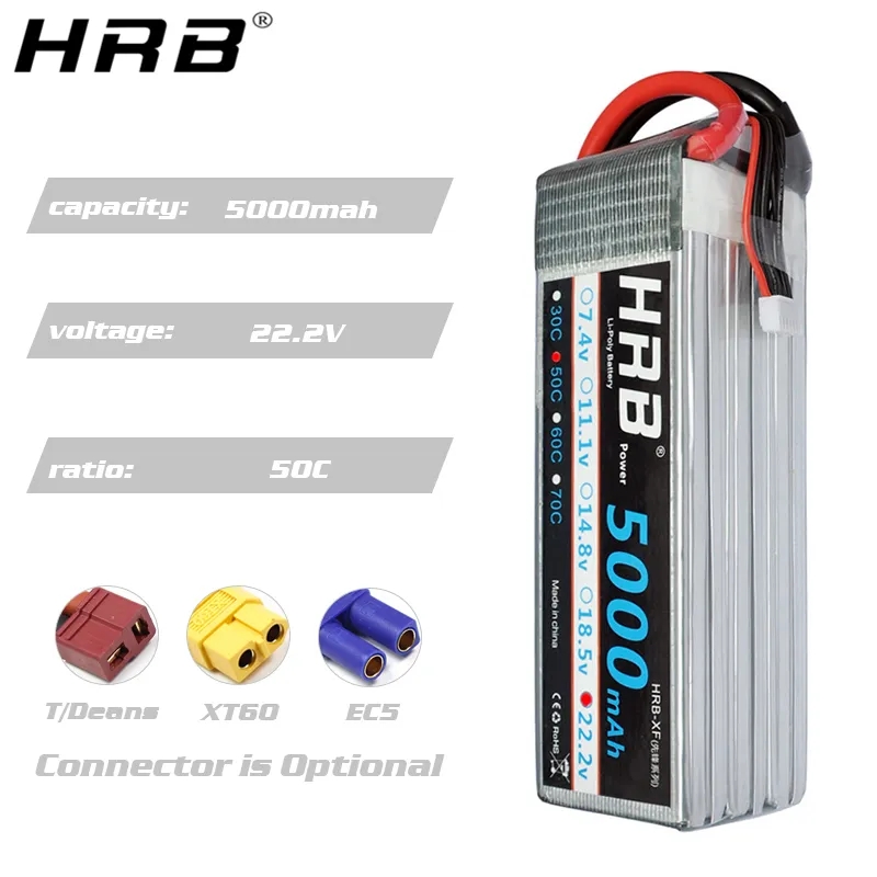 Batería Lipo HRB 6S 22,2 V 500 - 6S Lipo Battery 22.2V 5000Mah reseña y precio