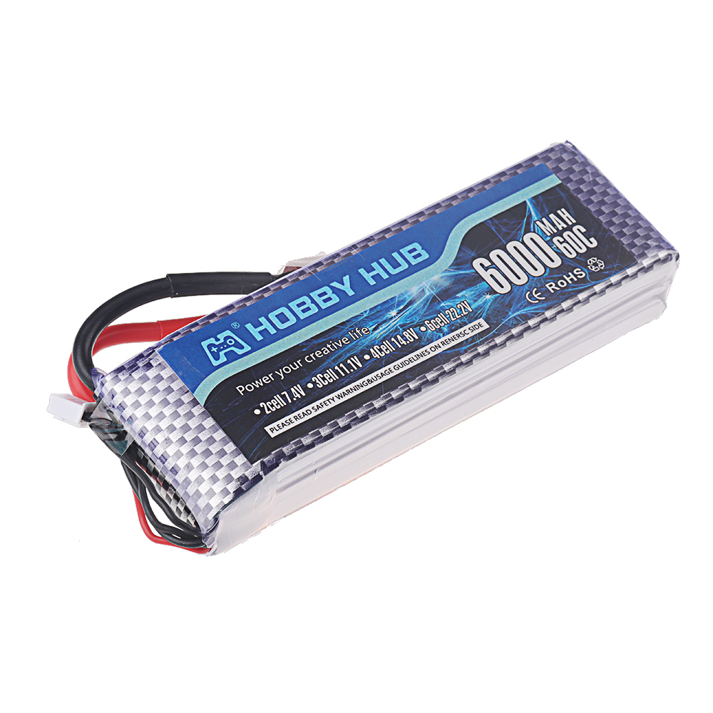 Batería Lipo 2S 3S 4S 6S 7.4V  - 4S Lipo Battery 14.8V 6000Mah reseña y precio
