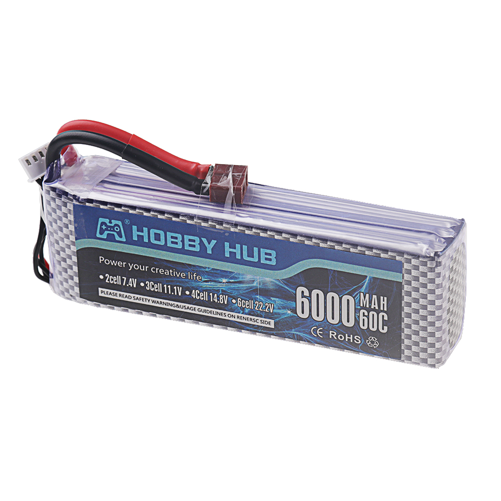 Batería Lipo 2S 3S 4S 6S 7.4V  - 4S Lipo Battery 14.8V 6000Mah reseña y precio