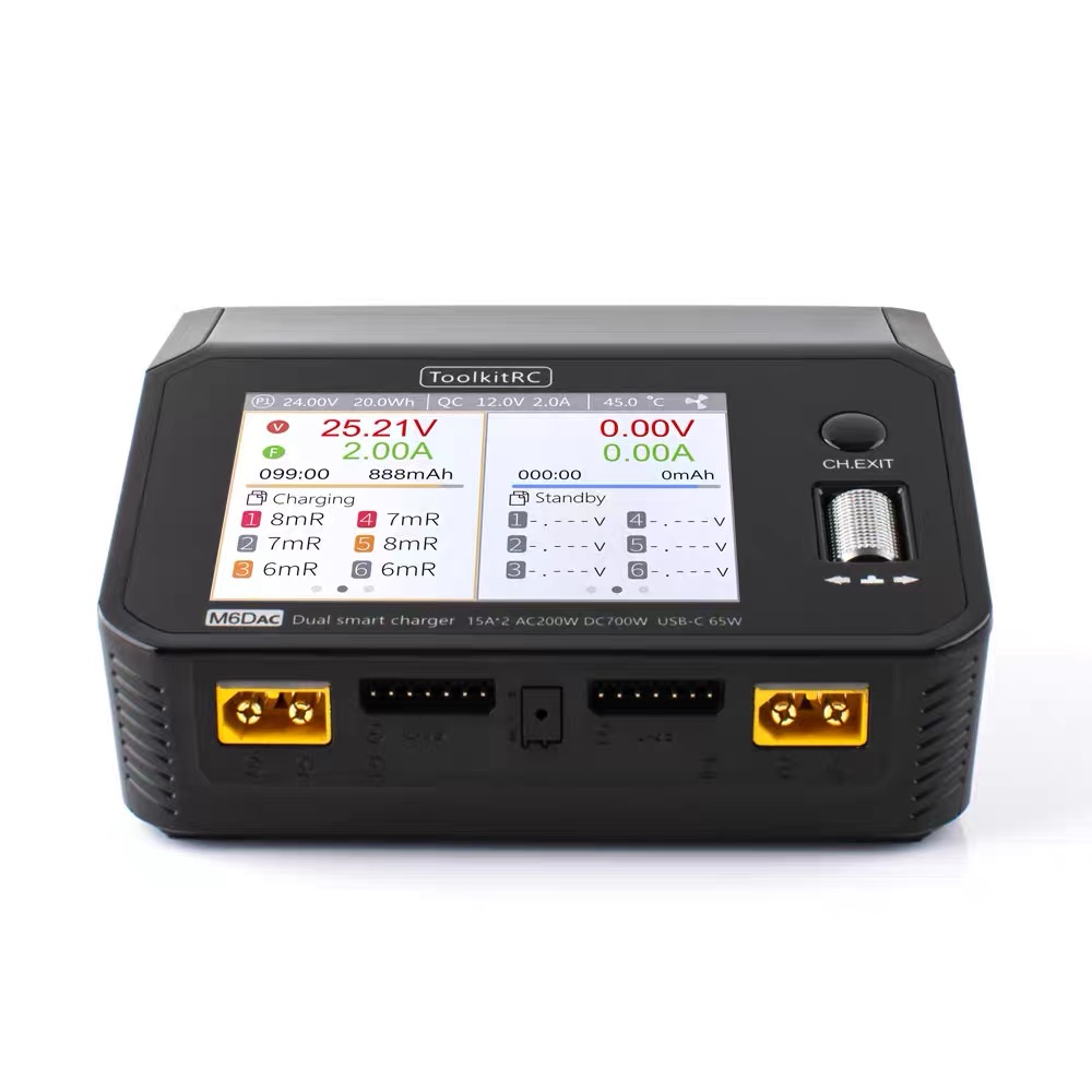 ToolkitRC M6DAC 350W X 2 USB-C - Toolkitrc M6Dac Smart Charger reseña y precio