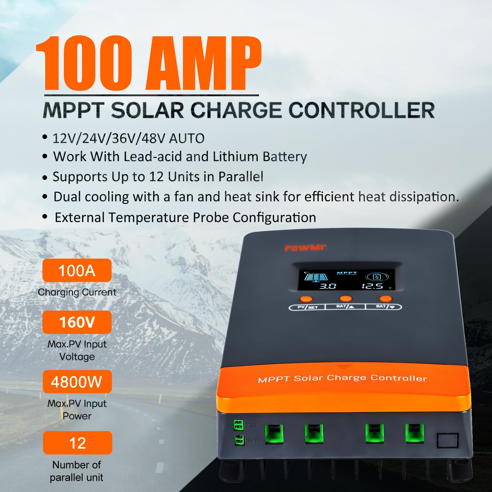 Controlador de Carga Solar MPP - Lifepo4 12V 100Ah Bms Bluetooth reseña y precio