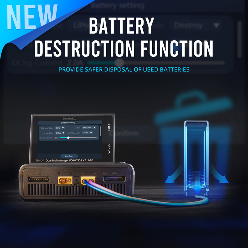 Cargador inteligente Toolkitrc - Toolkitrc M6Dac Smart Charger reseña y precio