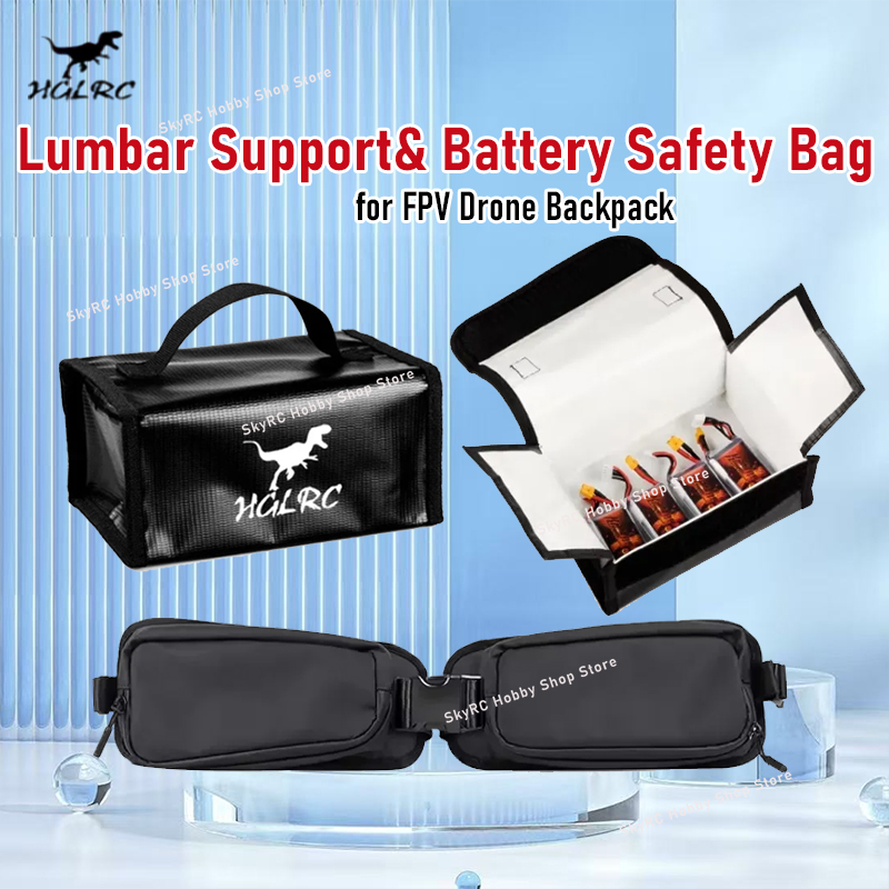 HGLRC Soporte Lumbar y Bolsa d - Lipo Battery Fireproof Safety Charge Box reseña y precio