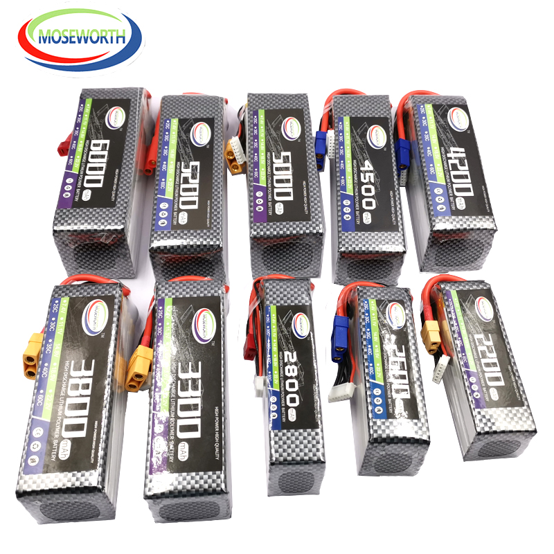 Batería LiPo para Dron, helicó - 4S Lipo Battery 14.8V 6000Mah reseña y precio
